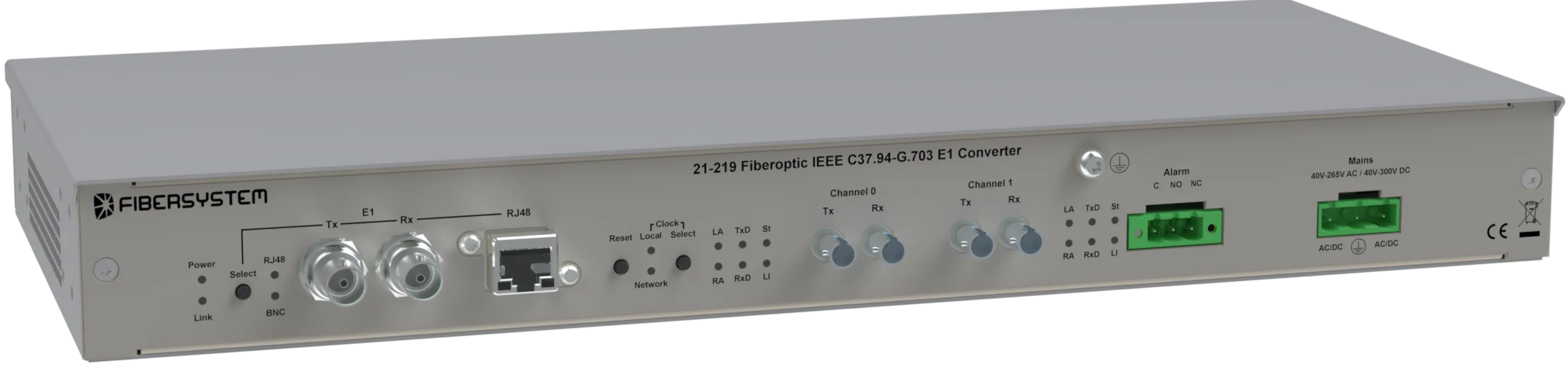 Fiber Optical Converter IEEE C37.94 - G.703 E1 (21-219v2)