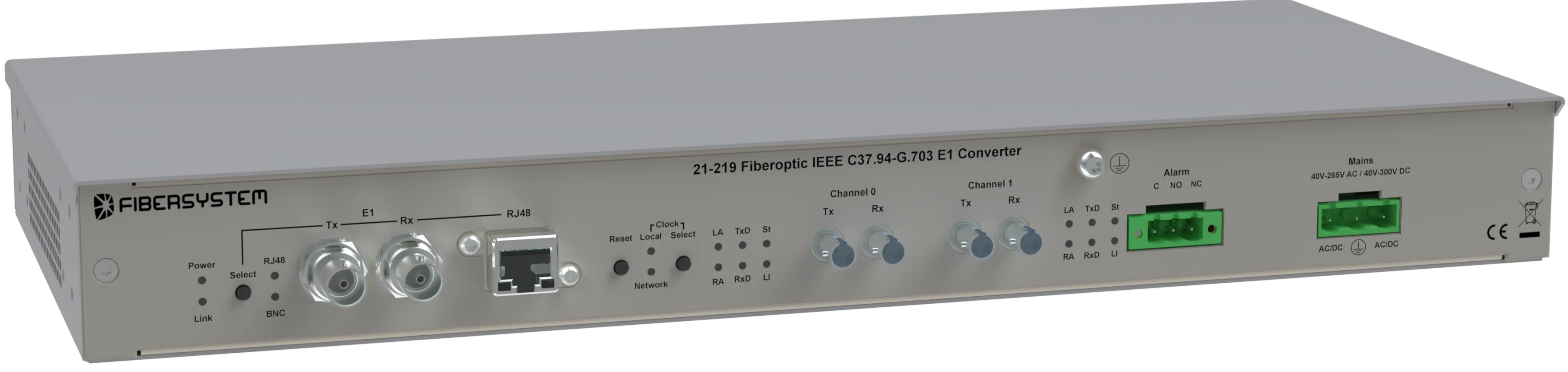 Fiber Optical Converter IEEE C37.94 - G.703 E1 (21-219v2)
