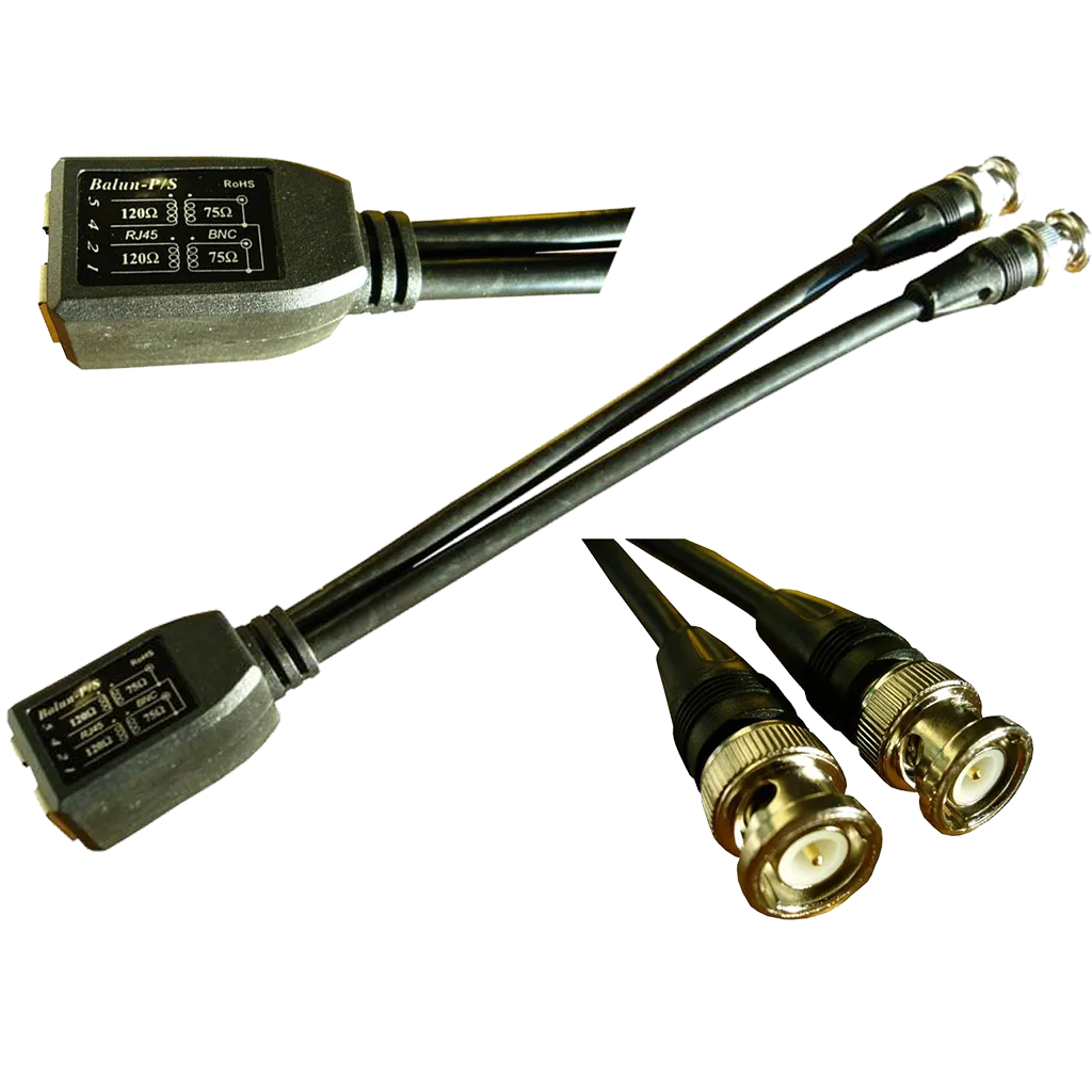 Dual Balun Cable Fly Lead - BNC to RJ45